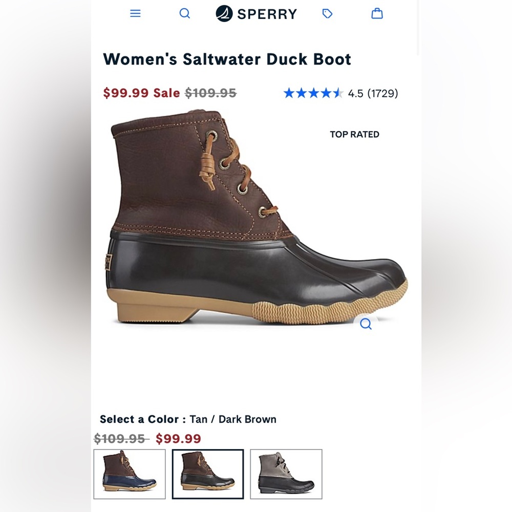 Sperry Women's Saltwater Duck Boot
